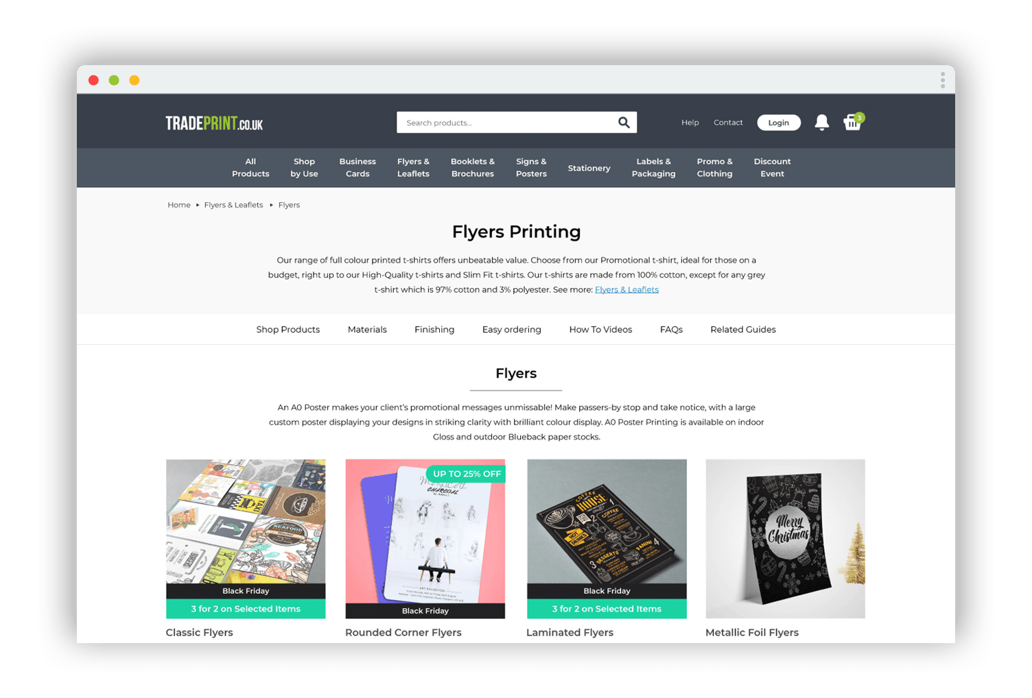Tradeprint Category Page